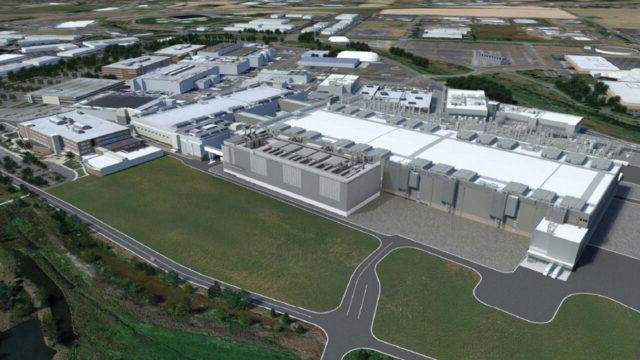 Rendering of microchip manufacturing facility